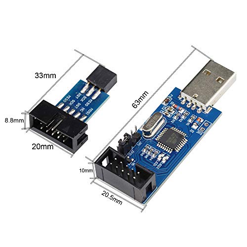 2PCS USBASP ISP Downloader Programmer Microcontroller Module miniatura 4