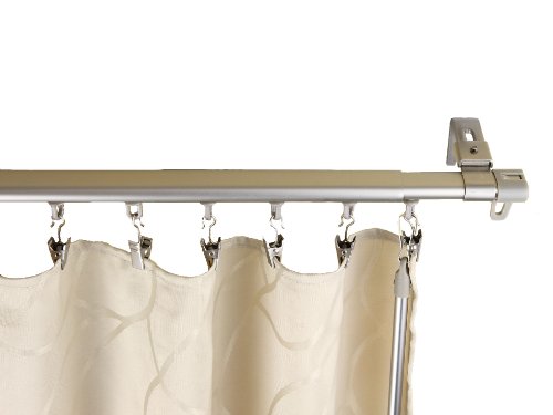 Rod Desyne Baton Draw Adjustable Track for Windows, 28 to 48-Inch, Silver