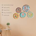 RITUALISTIC Madhubani Wall Plates for Home Decoration | Wall Decor Items for Living Room | Metal Wall décor | Gift Items for Unisex |Wall Art | Wall showpiece| Home Décor Gift Items | Set of 5 Plates - Image 2