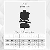 Style It Up Personalised Womens Ladies Dressing Gown Shimmer Fleece Plush Velvet Hooded Robe (Black, 12-14) - Image 4