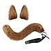 TINAYAUE Set Oreilles Queue de Chat Pliable Enfants Mignon Halloween Cosplay fête Décoration Unisexe Accessoires de Costumes d'Hallween Faux Fourrures Ajustable Soirée sur thème des Animaux