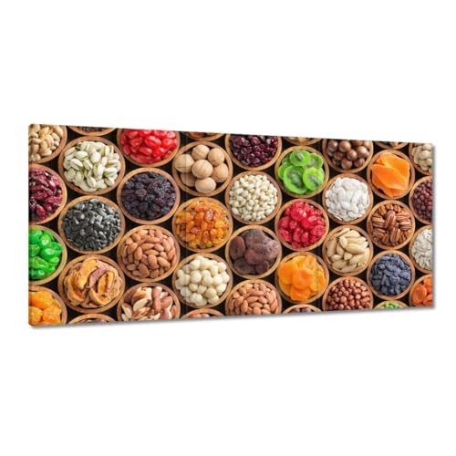 Toile murale fruits secs 210x100 cm pour décoration de cuisine moderne