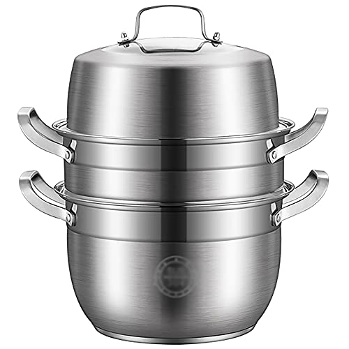 Marmite à vapeur en acier inoxydable 304 grand format 34 cm pour cuisine familiale