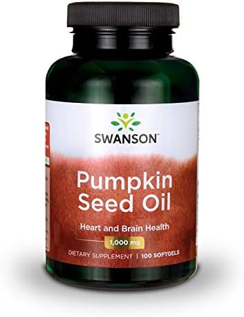 Swanson Pumpkin Seed Oil Brain Health Cardiovascular Support High Bioavailable Essential Fatty Acids (EFAs) Combination Herbal Supplement 1000 mg 100 Softgel Capsules