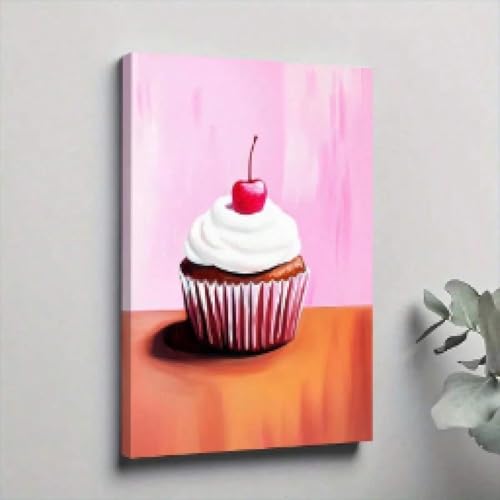 Affiche Cupcake Bakery 80x120 cm décoration murale en toile avec cadre