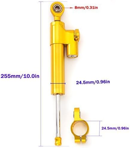 Miniatura 2 de FXCNC Amortiguador de dirección ajustable para motocicleta con kits de soporte de montaje compatible con FJ-09  MT-09 Tracer 2015-2020 (Tracer 900