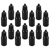 Veemoon Lot de 24 Flacons Compte-gouttes Noirs 10ml en Plastique Pe...