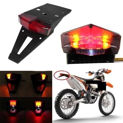 Luz trasera universal para motocicleta freno moto cross parada 12 pulgadas bajo consumo 2