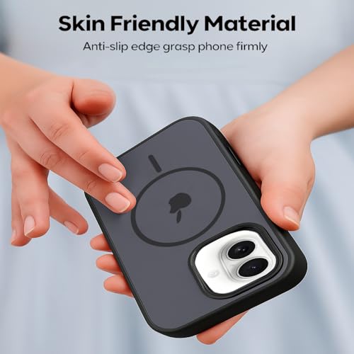 Image of AIBEX Back Cover for Samsung Galaxy S24 Ultra 5G MagSafe Compatible | Slim Case with Wireless Charging Support | Anti-Scratch, Anti-Fingerprint & Lightweight Military-Grade Protective Cover - Black