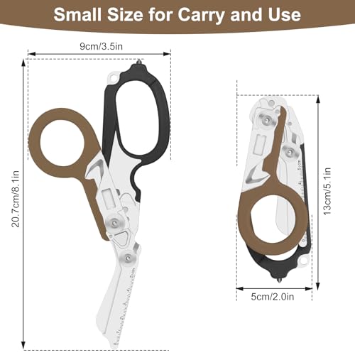 Image of 6-in-1 Heavy-Duty Emergency trauma shears|Folding Emergency Shears| | Multifunctional Life-Saving Tool|Suitable for Emergency Rescue|Outdoor Exploration|DIY Construction and Maintenance|