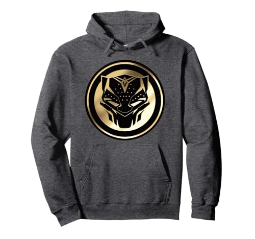 Sweat Black Panther Wakanda Forever à capuche pour homme avec masque imprimé or