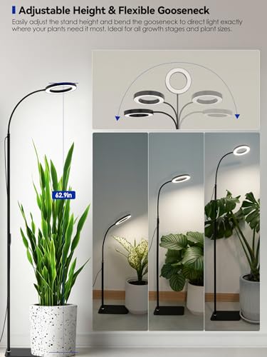 Image of 36W Grow Lights for Indoor Plants,Full Spectrum LED Plant Light with Stand
