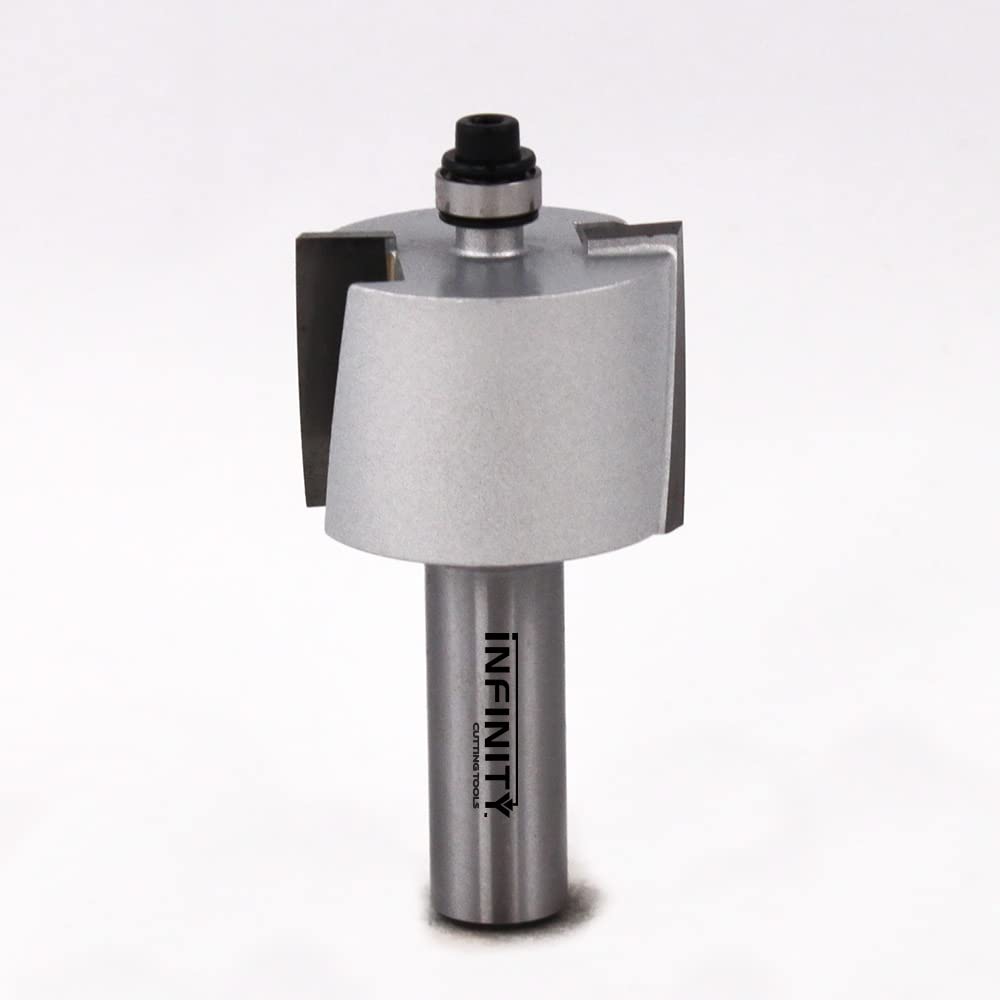 Infinity Cutting Tools 1/2" Shank, Rabbeting Bit, 1-3/8" C.D. x 1" C.H. x 1/2" R.W. | Carbide Tip | Heavy-Duty | for Handheld Or Table Mounted Wood