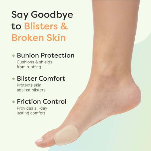 ZenToes Bunion Pads to Wear with Shoes – Waterproof Soft Bunion Cushion Protector, Breathable Adhesive Foot Pad for All Day Comfort & Support, 48 Count