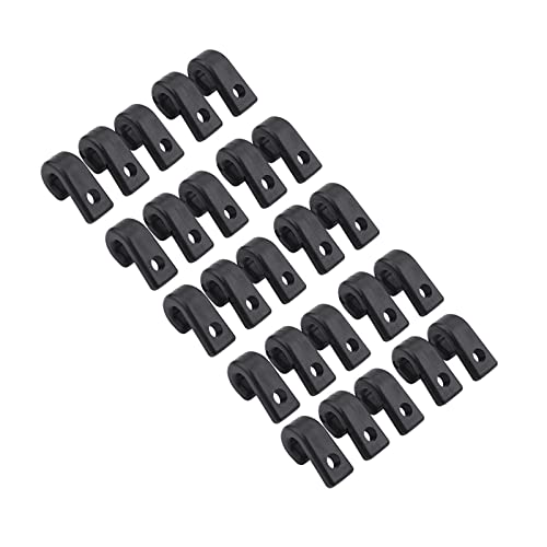 Caiaque Bungee Hooksk Acessórios Black Nylon 25Pcs J Hooks Black Nylon Amarração Ganchos Fork Bungee