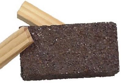 Virginia Abrasives™ 426-30802 Floor Grinding Blocks With Wooden Wedges, 2 X 2 X 4, 8 Grit (Pack of 6)
