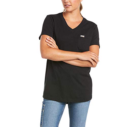 ARIAT Women's Rebar Cotton Strong V-Neck Top