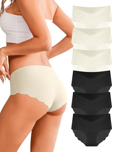 Dawnrole Unterhosen Damen Seamless Slips Damen Unterwäsche Frauen Weich Schlüpfer Mehrpack 6