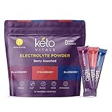 Keto Vitals Berry Antioxidant Electrolyte Powder Stick Packs | Keto Friendly Electrolytes Travel...
