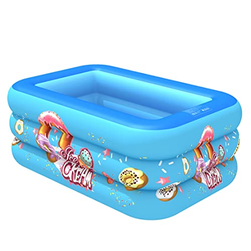 Tlilyy Aufblasbarer Pool Familie Kiddie Pool mit Splash Schwimmbädern oberirdisch Hinterhof Garten Sommer Wasserparty E – Bild 8