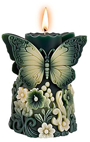 Butterfly Flower Cylinder Molds Silicone Wave Spiral Candle Mold - Silicone Resin Casting Molds for Candle & Resin & Soap Craft Supplies