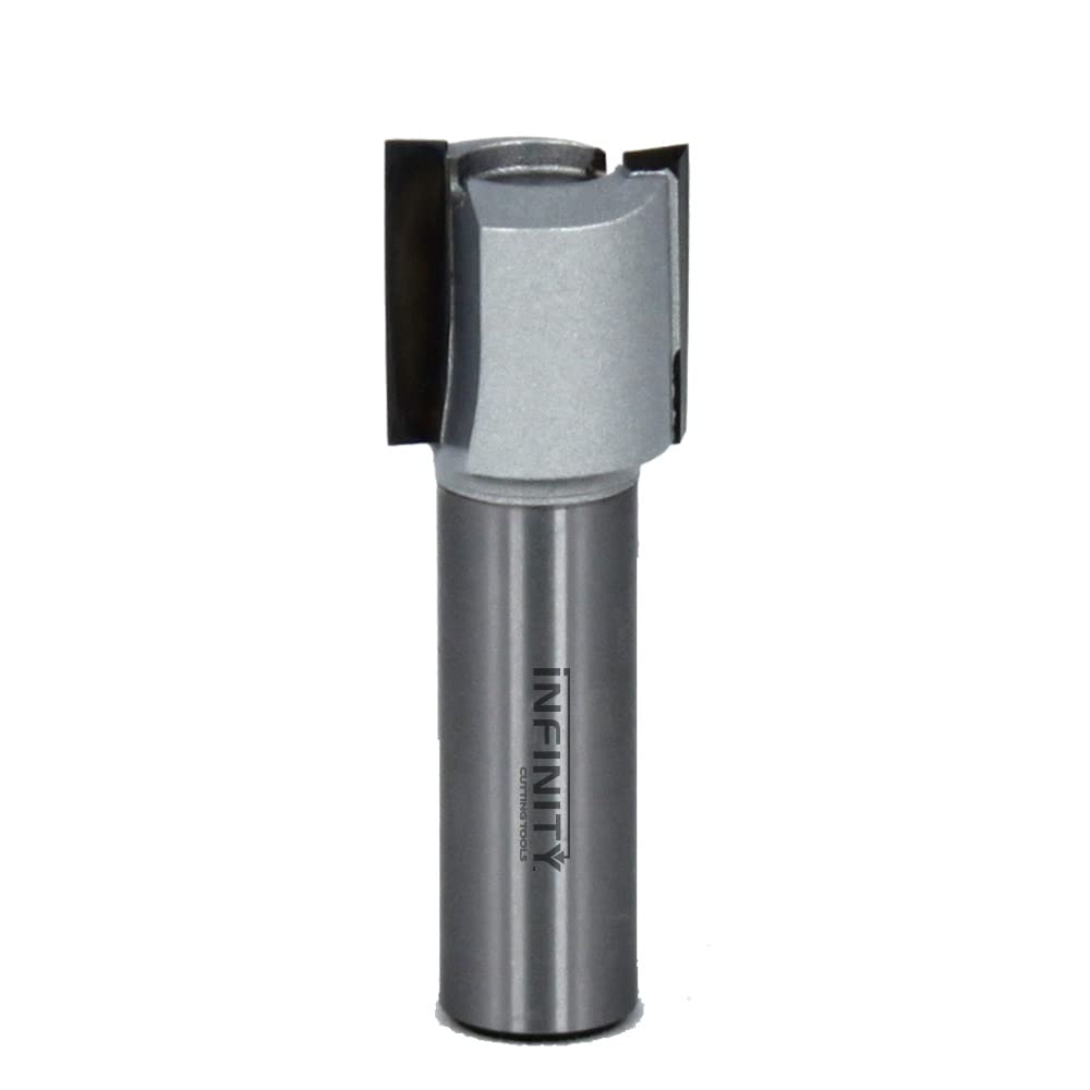 Infinity Cutting Tools 1/2" Shank, Mortise Bit w/Bearing, 3/4" C.D. x 3/4" C.H. | Carbide Tip | Heavy-Duty | for Handheld Or Table Mounted Wood Router