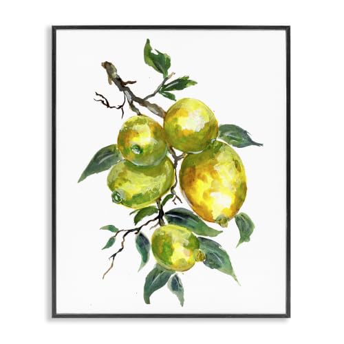 Lemon Citrus Fruit Tree Botanical, 16 x 20 Inch Framed Giclée Print