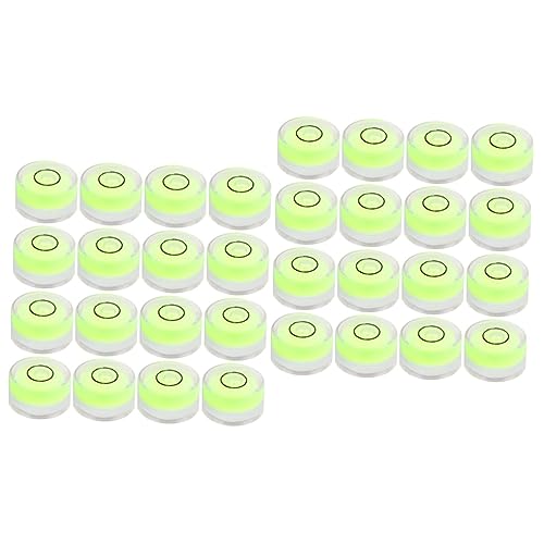 32pezzi Spiritico Plastica Circolare Da Bubble Level Verde Per Livellamento Di Superfici Alta Precisione e Resistente Strumento Di Misurazione Per Fotocamera Treppiede e Telescopio