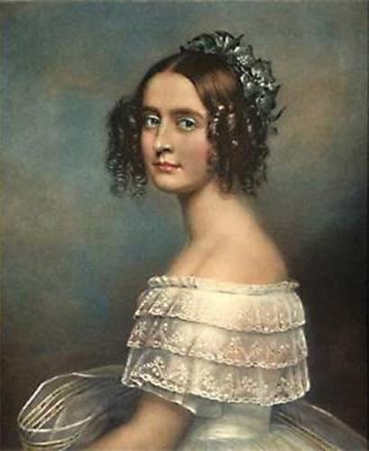 Tableau Toile Portrait Alexandra Amalia Prinzessin Von Bayern Peinture Karl Stieler 60x90cm