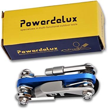 Bicycle Multi Tool with Chain Splitter Cutter Breaker, 16 in 1 Bike Repair Tool Kits Set with 1pc Detachable Tire Lever, Blue