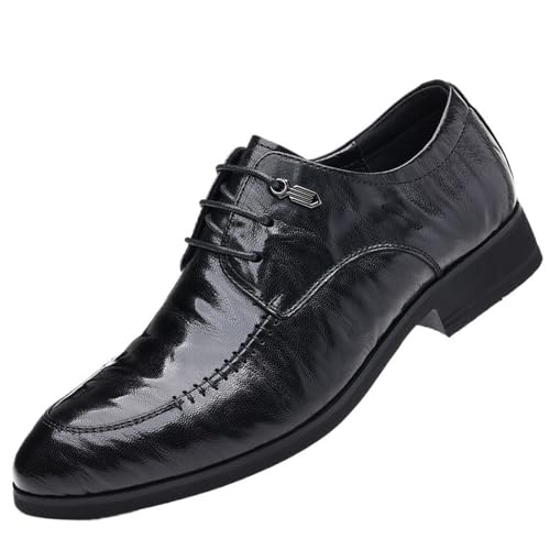 Comfortable Lace Up Oxford Leather Shoes for Mens Formal Business Work Casual Walking Shoes