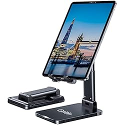 Soporte Movil Cocina Soporte Tablet, Gritin Ajustable Soporte Móvil - Plegable Soporte de Escritorio/Soporte para Teléfono Súper Estable Compatible con Nuevo iPad 12.9, 11, Air Mini 2 3 4 y Todas Las Tabletas de 4-12.9´´