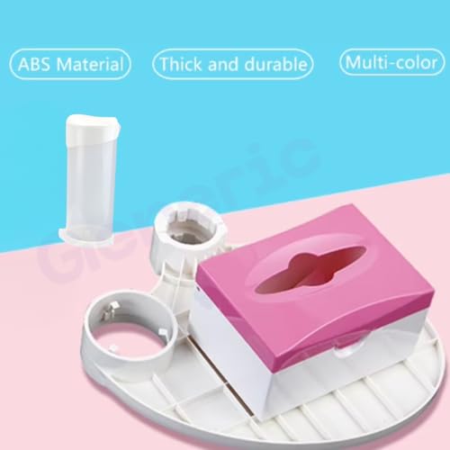 Image of Dental 3 in 1 Utility tray with Dispenser Water Cup Holder, Tissue Box & Utility Tray for Dental Implant of dental chair parts (Pack of 1 / Pink)