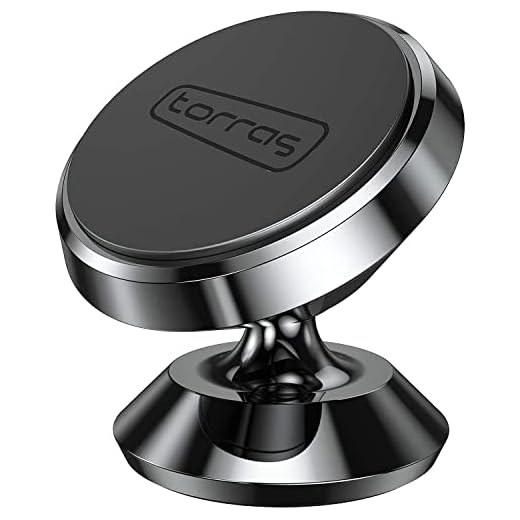 TORRAS Magnetic Car Mount, 360 Rotation Car Phone Holder for Dashboard Cell Phone Cradle Mount Compatible with Samsung Galaxy Note 9 / S9 / S9 Plus / S8 / S7, iPhone X / 8 / 7 / 6 / 5 and More