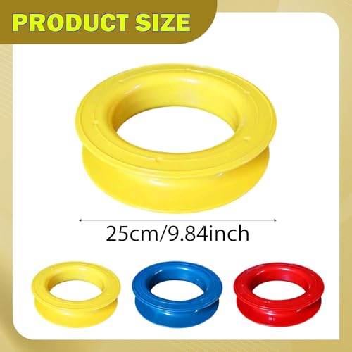 LeeQinersw Reel Professional Outdoor Kites Accessories Winder Line Guide Hoop PP Construction Portable Design Suitable for Family Kite Flying, Red - Thumbnail 3