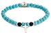 Handmade Strech Bracelet For men Set With Turquoise Gemstone Beads and Stainless Steel Cross Pendant By Galis Jewelry - Cross Bracelet For Men - Beaded Bracelet For Men - Gemstone Bracelet