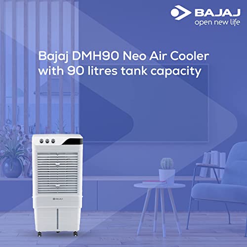 Bajaj DMH 90 Neo 90L Desert Air Cooler for home with DuraMarine Pump, 3-Yr Warranty, Hexacool & TurboFan Technology, Ice Chamber, 90-Feet Air Throw & 3-Speed Control, White Cooler for room - Image 6