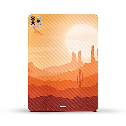 Image of MightySkins Carbon Fiber Skin Compatible with Apple iPad Pro 11 inch M2 4th Gen (2022) Full Wrap Kit - American Southwest | Protective, Durable Textured Carbon Fiber Finish | Made in The USA