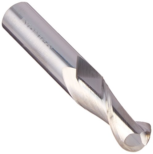 Image of YONICO Carbide Ball Nose End Mill CNC Router Bits 2 Flute Spiral 1 /2-Inch Dia. 1 /2-Inch Shank 34240-SC