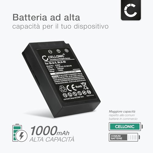 CELLONIC Batteria compatibile con Olympus OM-D