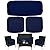Sqodok Patio Cushion Covers 3 Packs Outdoor Seat Cushions Replacement Covers Fit for 4 Pieces Wicker Rattan Furniture Patio Conversation Set Loveseat Chair-38x19x2,19x19x2, Blue