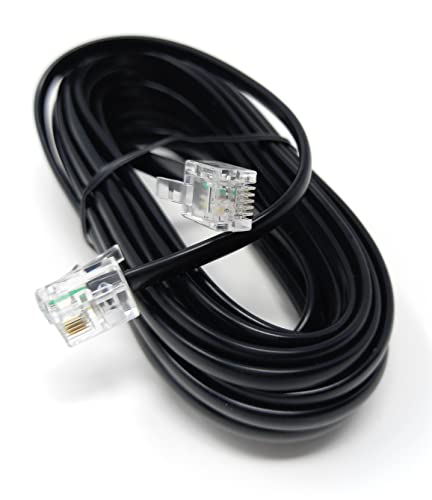 DRUT 5m, RJ11 to RJ11 Telephone Landline Cable ADSL (6P4C) Flat Lead High Speed BT Internet Broadband Male to Male Router - Image 2