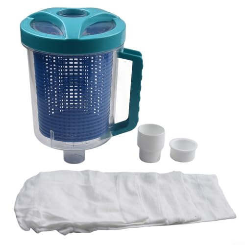 Glomc Trampa de contenedor de hojas de piscina en línea con mango para Pentair R211084 para Hayward W560 para Zodiac W26705, cesta de recogida de desechos transparente para flujo ininterrumpido