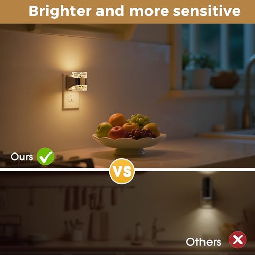 Image of L LOHAS LED 4 Pack 3CCT Night Lights Plug into Wall, 3000K /4000k /5000K Adjustable Color Temperature Night Light,Bubble Nightlight with Dusk to Dawn Sensor for Rooms Bathroom Hallway