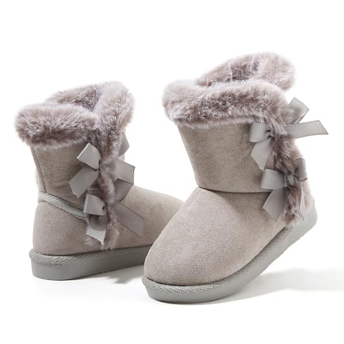 Image of Femizee Girls Boys Warm Winter Boots Kids Outdoor Snow Boots(Toddler /Little Kid)
