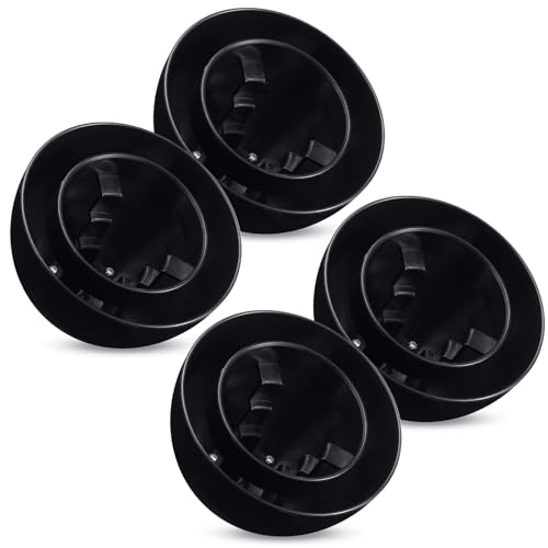 Wonderjune 4pack PVC Furnace Flue Pipe Vent Cap for 1.5 2 3 Pipe Hemispherical Flue Roof Vent Cap Keep Small Animals Out of Exterior Exhaust Cover (Black)