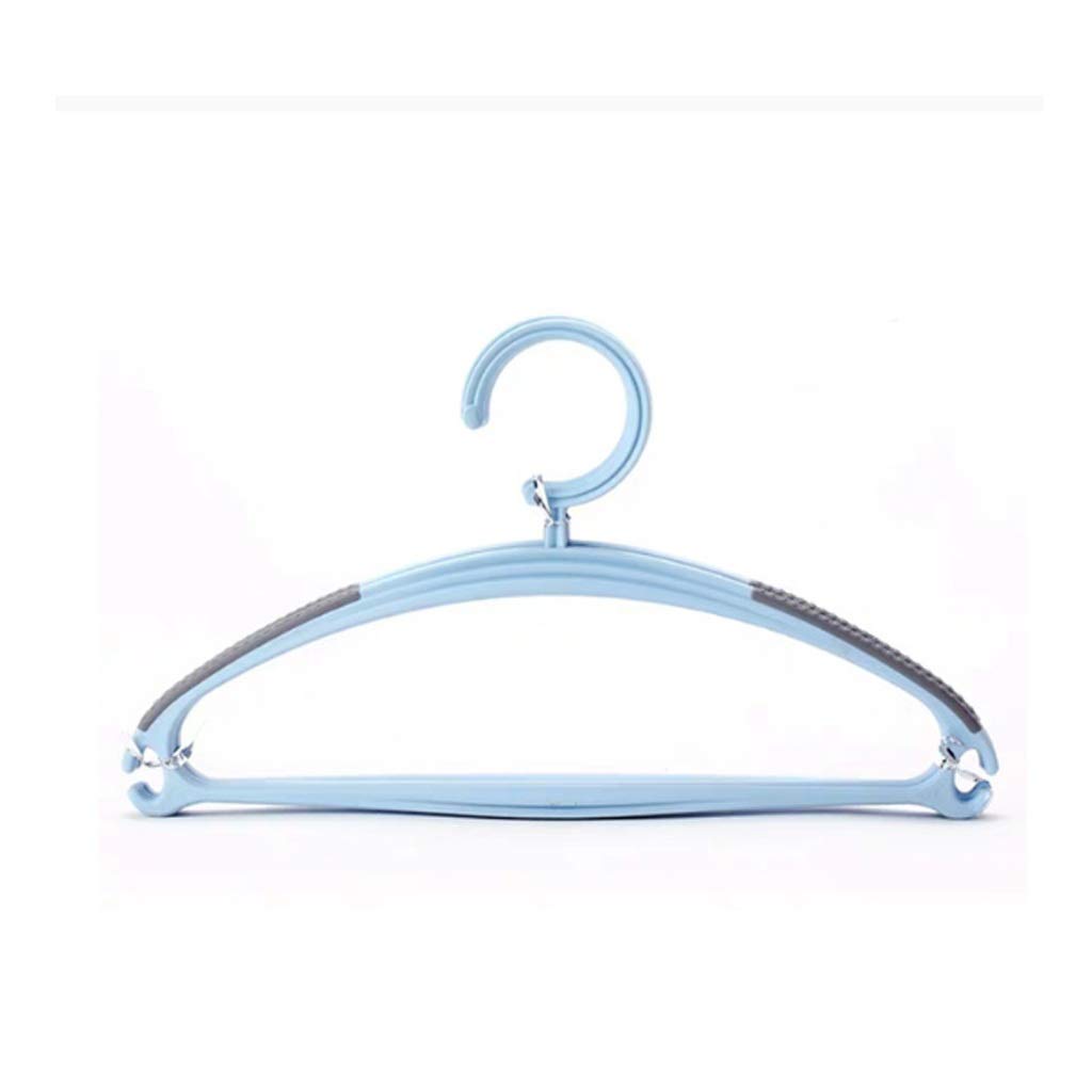 10 wieszaków na ubrania dla dzieci, plastikowe wieszaki na ubrania dla dzieci z haczykiem, przenośny organizer na ubrania, 30 x 17 cm(Blue)