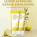 Wenrny Lemon Sparkling Peeling Gel for Face and Body,2 Pcs Lemon Face Scrub Exfoliator-Deep Cleansing,Exfoliation,Moisturizing and Smoothing Skin,Women Body Exfoliating Gel for All Types Skin