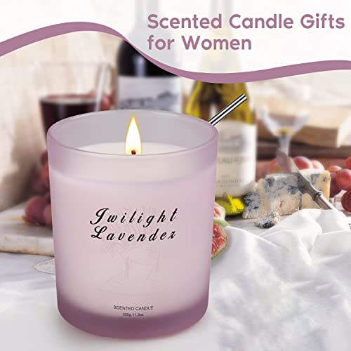 2 Pack Candles Gifts For Women,Large Jar 24 Oz Lavender Candles For Home Scented.140 Hours Burning Time,Long-Lasting Pleasant Fragrance Candles For Bath Yoga Meditation #TOP4