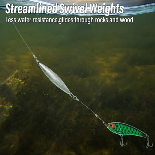 Plomb œufs de pêche à la traîne Dr.Fish avec émerillons double baril
